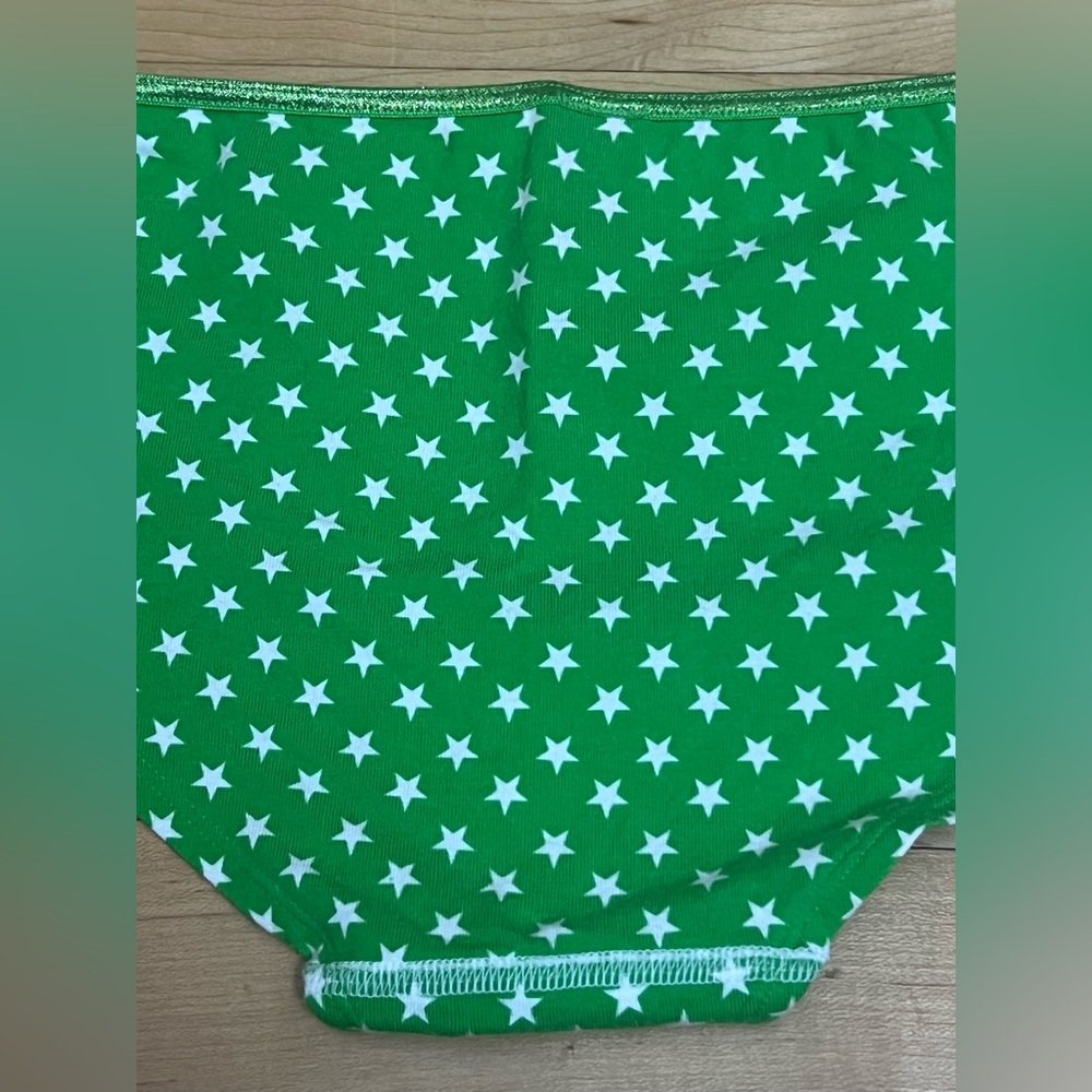 Y2K Vintage Victoria Secret PINK Panties Size Medium Green with White Stars - Picture 4 of 7